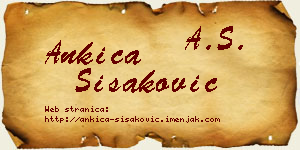 Ankica Šišaković vizit kartica